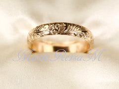 14k Gold Filled Floral Pattern Ring (7801)