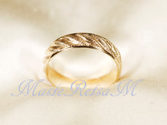 14k Gold Filled Golden Spiral Ring (7814)