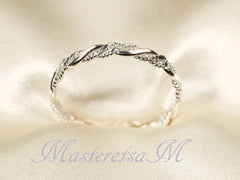 925 Sterling Silver Twist No.6 Ring
