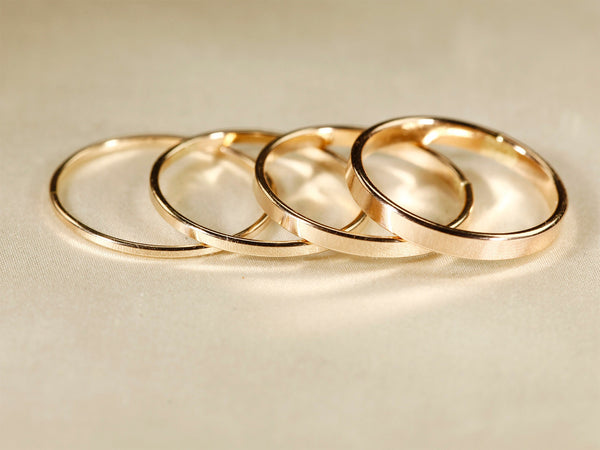 14k Gold Filled Ring,   Flat wire,    Smooth rings,     1-2.5mm width.