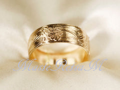 14k Gold Filled Roman Laurel Lily Ring (7807)