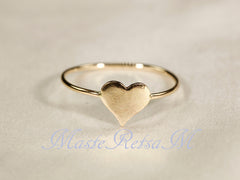 14k Gold Filled Solid Heart Ring